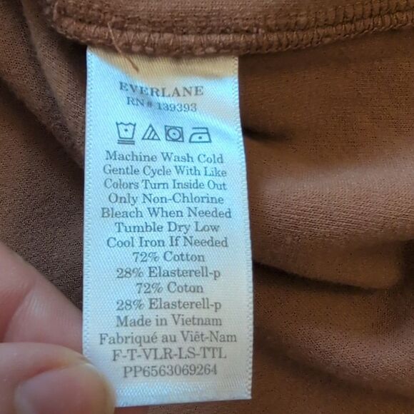 SOLD Everlane Burnt Orange Velvet Turtleneck Pullover Long Sleeve Top Size XS - Picture 7 of 7